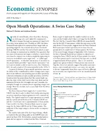 Open Mouth Operations: a Swiss Case Study Michael J