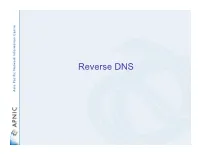 Reverse DNS Overview