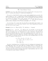 The General Linear Group