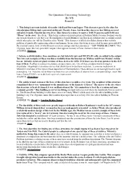 The Questions Concerning Technology by WB Round 6