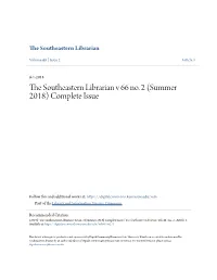 The Southeastern Librarian V 66 No. 2