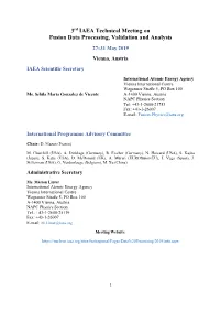 3Rd IAEA Technical Meeting on Fusion Data Processing, Validation and Analysis