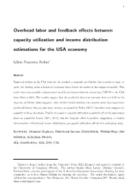 Overhead Labor and Feedback Effects Between Capacity Utilization And