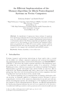 An Efficient Implementation of the Thomas-Algorithm for Block Penta