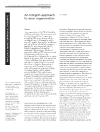 An Integrin Approach to Axon Regeneration