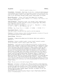 Anglesite Pbso4 C 2001-2005 Mineral Data Publishing, Version 1