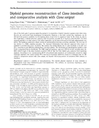 Ciona Intestinalis and Comparative Analysis with Ciona Savignyi