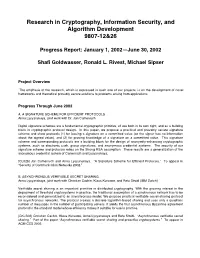 Research in Cryptography, Information Security, and Algorithm Development 9807-12&26