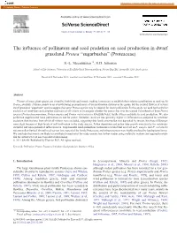 The Influence of Pollinators and Seed Predation on Seed Production in Dwarf Grassland Protea