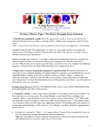 Writing a History Paper: the Basics (Example Essay Included)