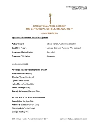2019 IPA Nomination 24Th Satelilite FINAL 12-2-2019