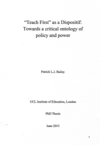 As a Dispositif: Towards a Critical Ontology of Policy and Power