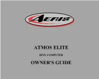 Atmos Elite Owner's Guide, Doc