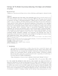 Indexing It All: the Modern Documentary Subsuming of the Subject and Its Mediation of the Real