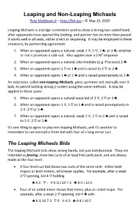 Leaping and Non-Leaping Michaels Pete Matthews Jr – – © May 15, 2020
