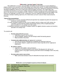 Learning Support Competencies-Math