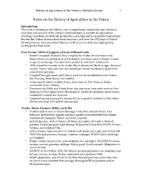 Notes on the History of Agriculture in the Yukon