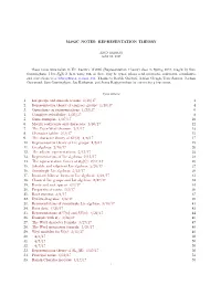 Representation Theory