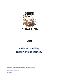 Shire of Cuballing Local Planning Strategy
