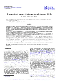 1D Atmospheric Study of the Temperate Sub-Neptune K2-18B D
