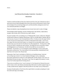 Committee 1 Roscommon That the Revised Local Electoral Boundary Shall Ensure That In