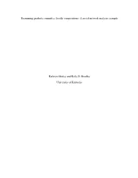 Examining Graduate Committee Faculty Compositions- a Social Network Analysis Example