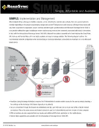 Implementation and Management Simple, Affordable and Available