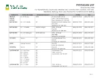 Physician List