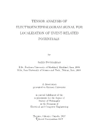 Tensor Analysis of Electroencephalogram Signal for Localization of Event-Related Potentials