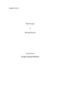 The People Vs. String Theory