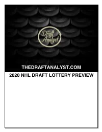 2020 Nhl Draft Lottery Preview Thedraftanalyst