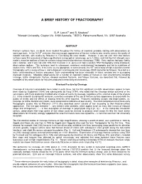 A Brief History of Fractography