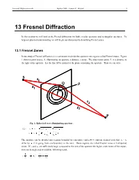 Fresnel Diffraction.Nb Optics 505 - James C