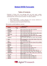 Global SVOD Forecasts