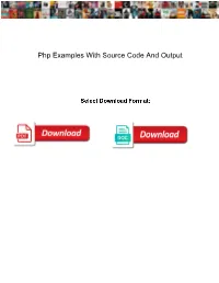 Php Examples with Source Code and Output