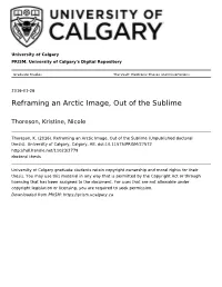 Reframing an Arctic Image, out of the Sublime