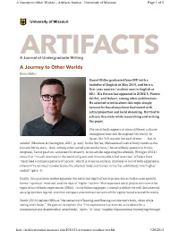 A Journey to Other Worlds – Artifacts Journal - University of Missouri Page 1 of 5