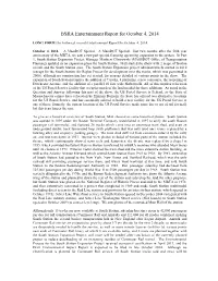 BSRA 2014-10-04 Entertainment Report