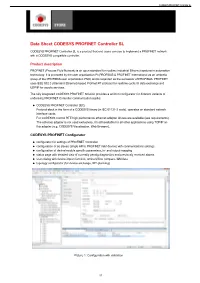Data Sheet CODESYS PROFINET Controller SL