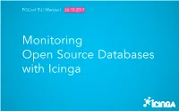 Monitoring Open Source Databases with Icinga