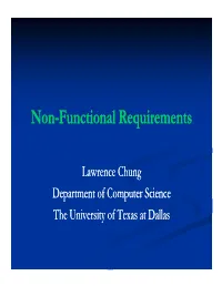 Non-Functional Requirements ?