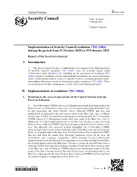 Security Council Distr.: General 9 March 2021