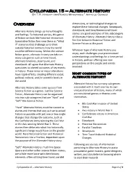Cyclopaedia 15 – Alternate History Overview