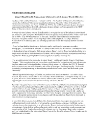 FOR IMMEDIATE RELEASE Zynga's Brian Reynolds Joins Academy Of