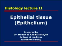 Histology Lecture II