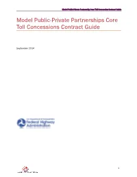 Model Public-Private Partnerships Core Toll Concessions Contract Guide