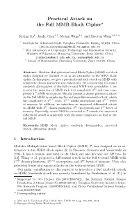 Practical Attack on the Full MMB Block Cipher