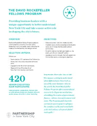The David Rockefeller Fellows Program