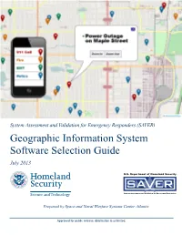 Geographic Information System Software Selection Guide July 2013