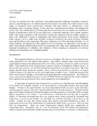 Law, Policy, and Cooperation Yochai Benkler